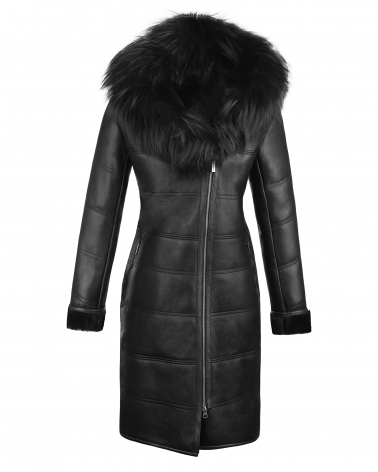 damski kożuch ze skóry naturalnej