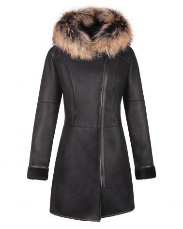 skórzany kożuch damski