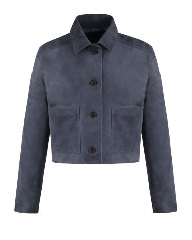 zamszowa kurtka na guziki