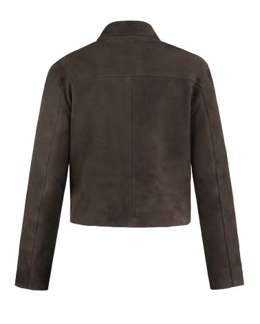 skórzana kurtka damska ciemny brąz