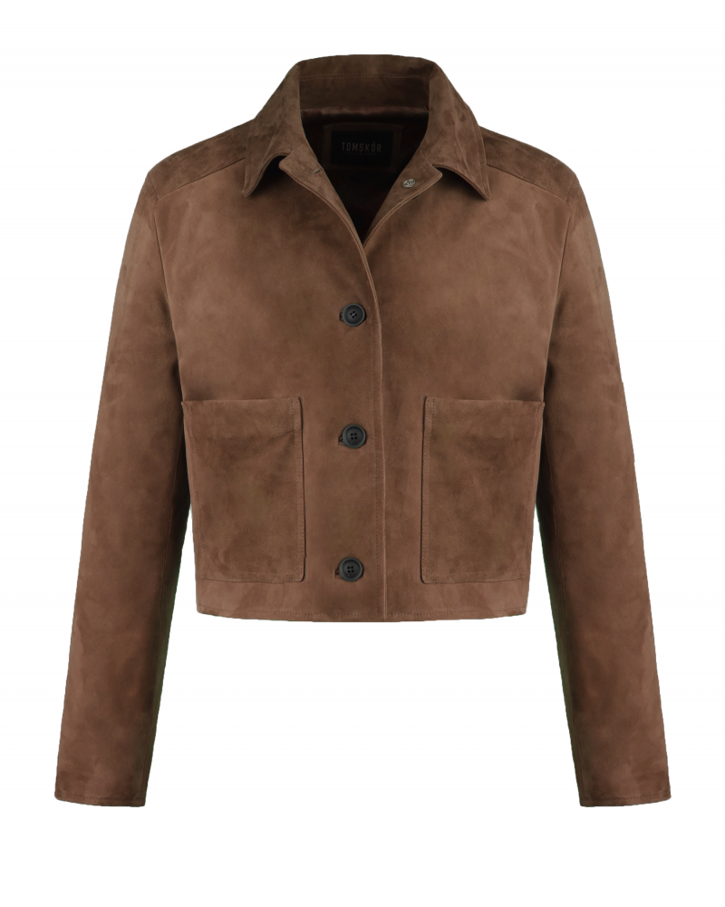 skórzana kurtka damska z kołnierzem