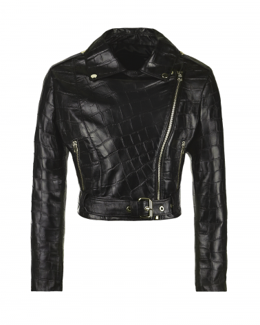 Ramoneska krokodyl skórzana