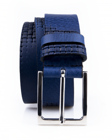 pasek niebieski tłoczony