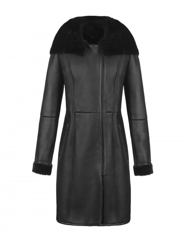 Skórzany kożuch damski