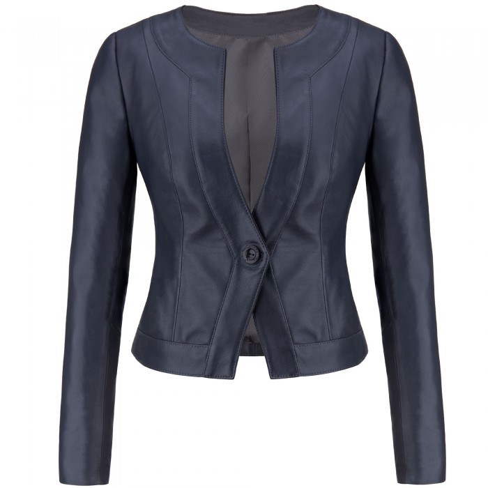 zapinana kurtka skórzana damska