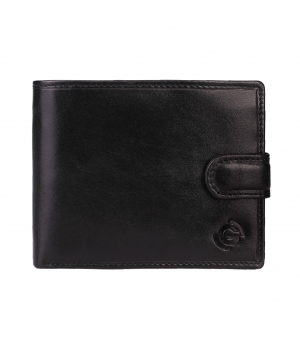 Skórzany portfel męski- czarny