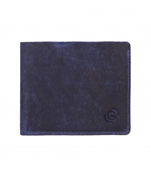 Skórzany portfel męski antyczny niebieski